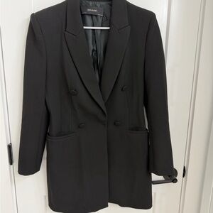 Zara Women's Black Double-Breasted Blazer